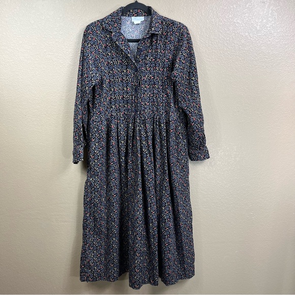 Vintage Dresses & Skirts - Vintage corduroy midi cottagecore dress